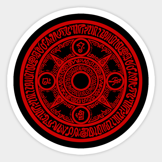 Red Horizon - Nehtali's Spell Circle - Red Sticker by JascoGames